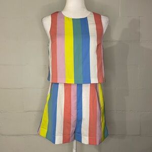 Topshop Pastel Multicolor Stripe Dress - Blue, Green, Yellow, Pink